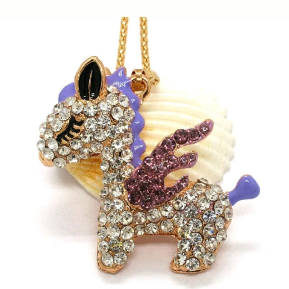 Giant Adorable Pegasus Sweater Necklace